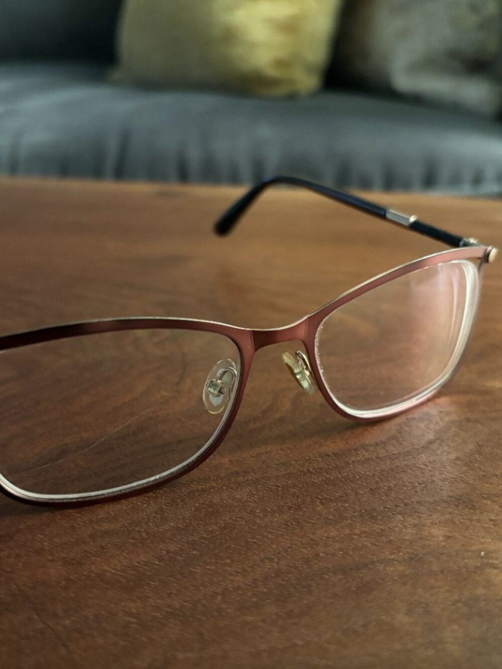 Authentic Jimmy Choo JC134 J6L Designer Eyeglass Frames - Dark Brown & Rose Gold